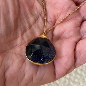 Faceted Gemstone long necklace